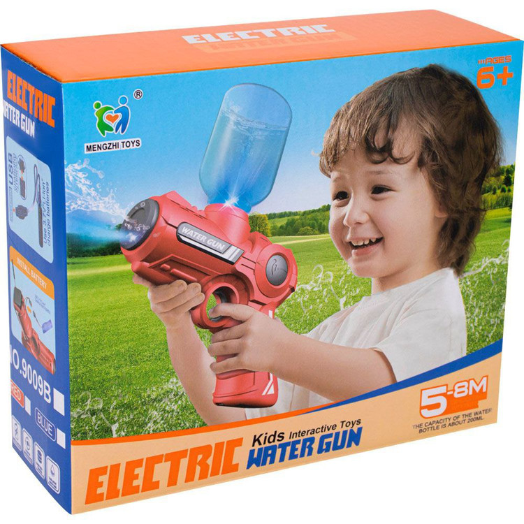 تفنگ آبپاش شارژی اتوماتیک کودک با بطری مخزن آب (Electric Water Gun)