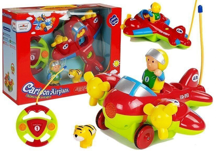 هواپیمای کنترلی موزیکال کودک مدل Cartoon Airplane