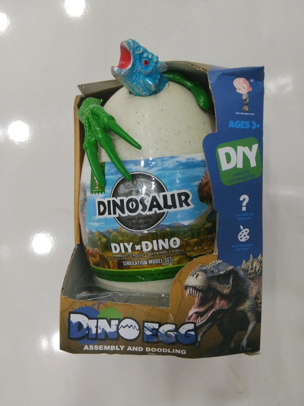 تخم دایناسور رنگآمیزی مدل DIY Dino Egg Surprise با رنگ و قلممو