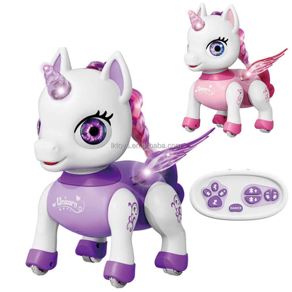 اسب تک‌شاخ رقصنده و راه‌رفتن Lucky Unicorns – اسباب‌بازی هوشمند با نور، موسیقی و کنترل اینفرید