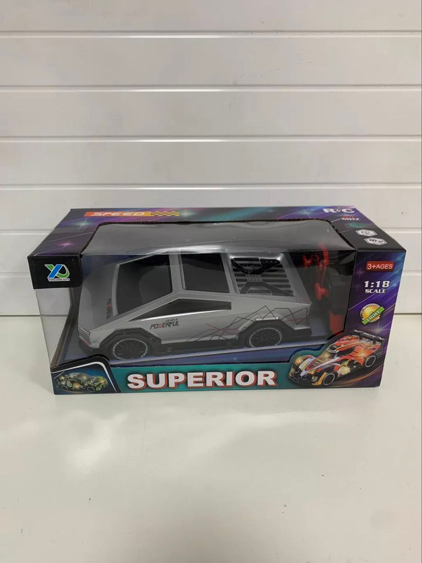 ماشین تسلا کنترلی سوپریور (Superior) 1:18 با بدنه شفاف PVC و چراغهای LED