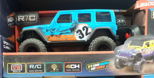 ماشین بازی کنترلی جیپ ۱:۱۸ (High Speed RC Jeep) با چراغهای LED و طراحی اسپرت
