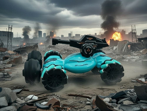 ماشین کنترلی چهار چرخ محرک STUNT (رنگ صورتی، مدل چرخیدن و صعود)