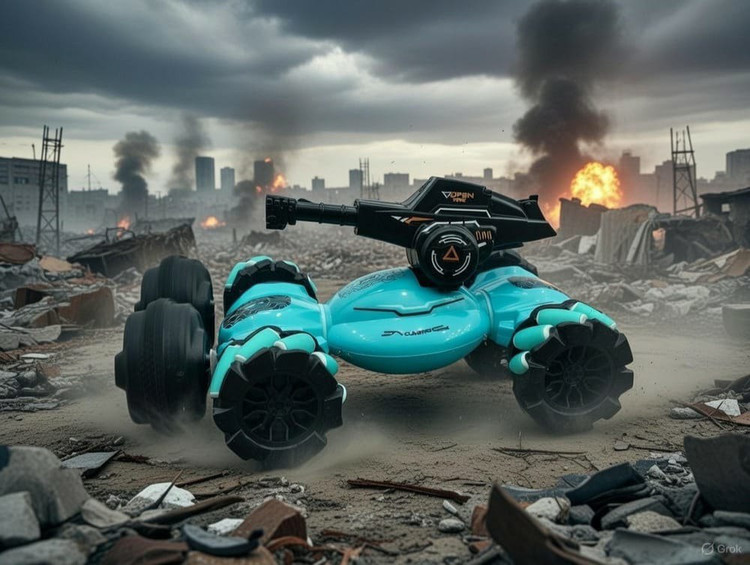 ماشین کنترلی چهار چرخ محرک STUNT (رنگ صورتی، مدل چرخیدن و صعود)
