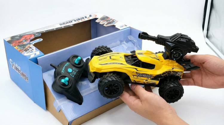 ماشین کنترلی بمب آب CaDo Fleetness Off-Road Water Bomb Car (رنگ زرد)