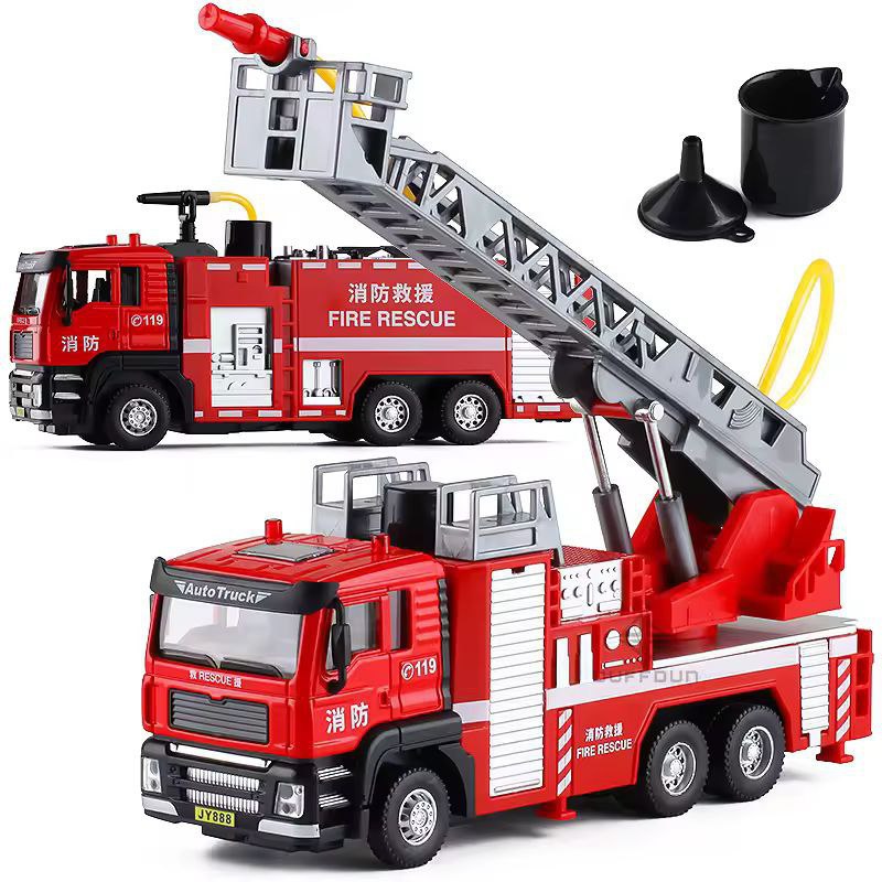 ماشین مدل آلیاژ Die-Cast ت.نا مدل کامیون آتش‌نشانی ۱:۳۲ (صدا و نور)