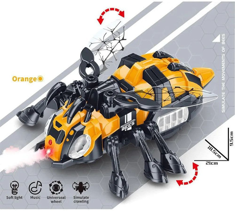 ربات کنترلی زنبور عظیم Insect Bees (رنگ زرد-مشکی و سفید-مشکی، مدل هوشمند با سنسورها)