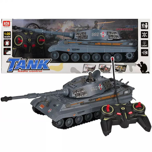 TANK RC Military Tank 335 – تانک کنترلی نظامی با شلیک توپ، موسیقی و باز کردن درب