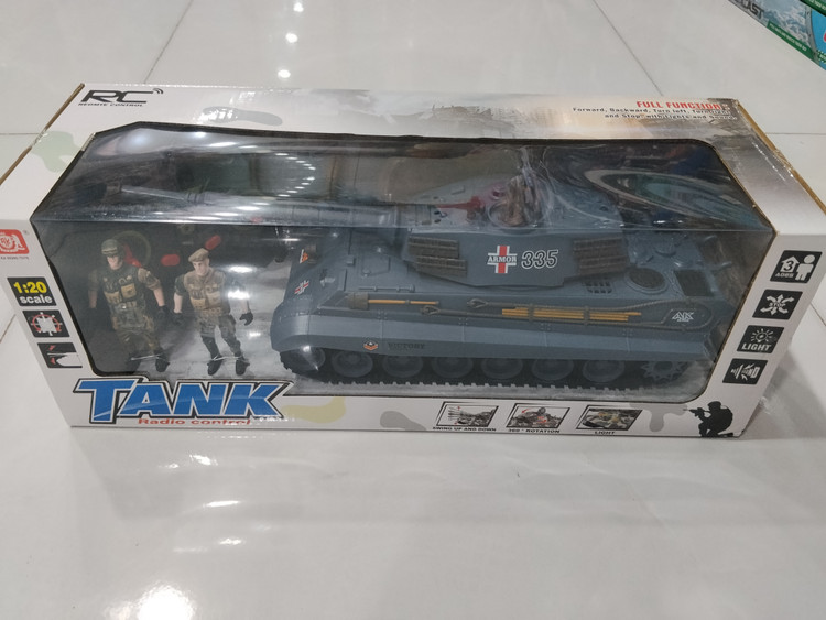 TANK RC Military Tank 335 – تانک کنترلی نظامی با شلیک توپ، موسیقی و باز کردن درب
