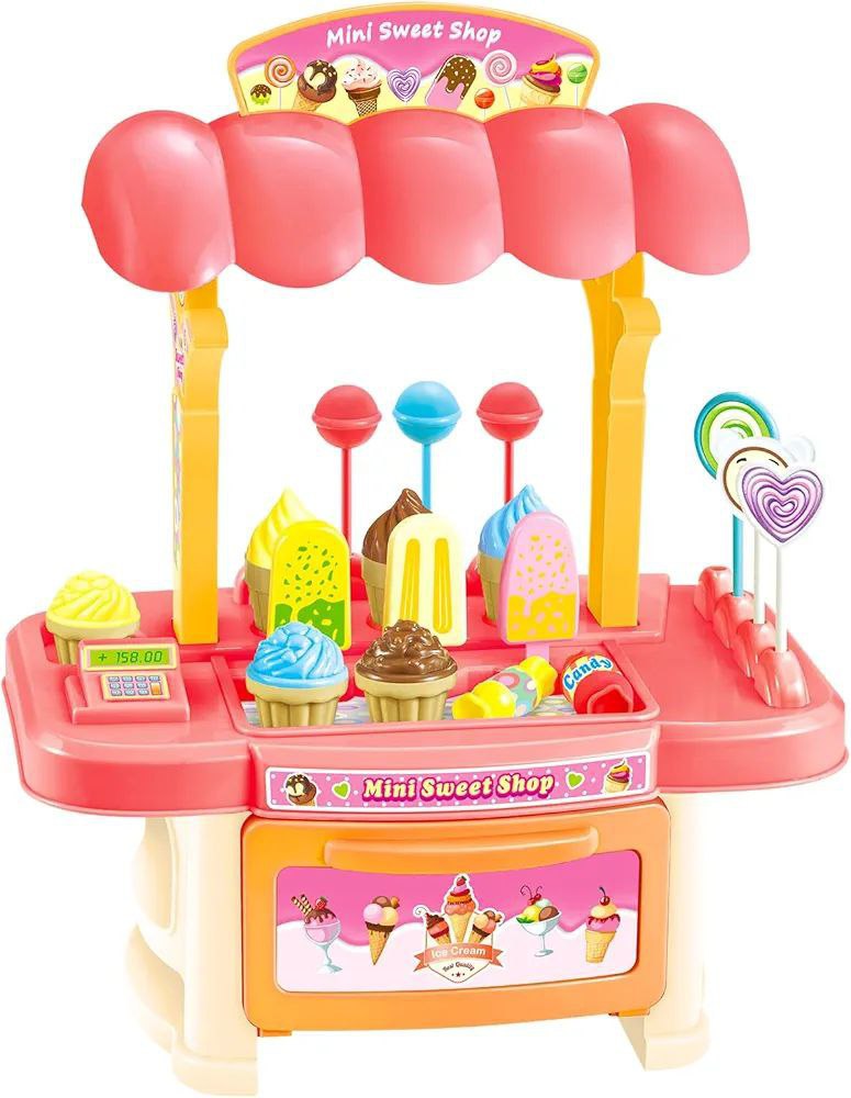 کافه و قنادی کوچک Mini Sweet Shop Ice Cream Cart (ست کیتچن ۳۲ عددی)