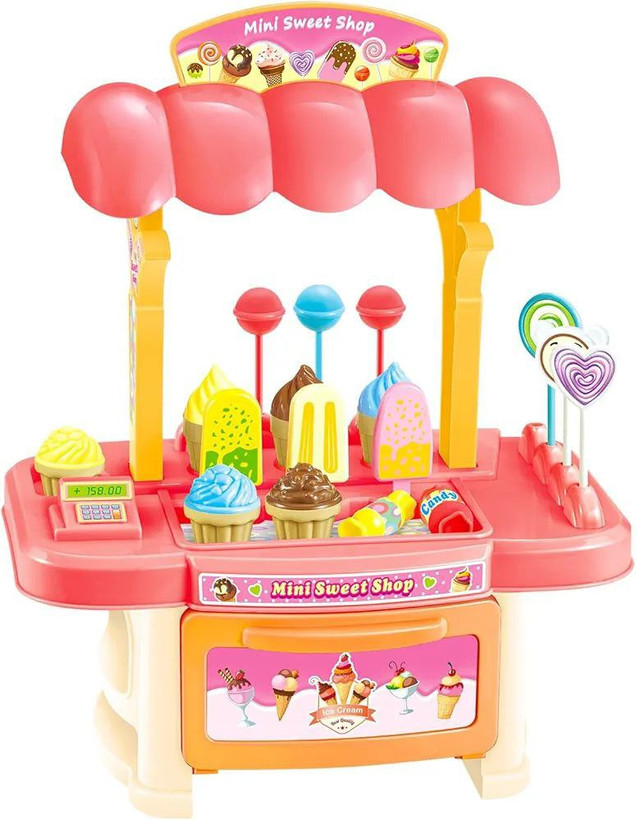 کافه و قنادی کوچک Mini Sweet Shop Ice Cream Cart (ست کیتچن ۳۲ عددی)
