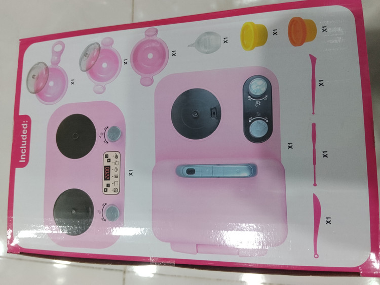 ست بازی آشپزخانه برقی الکتریک کوکینگ (Electric Cooking) – مدل دوقلو با وافل، خمیر بازی و قالب سیلیکونی