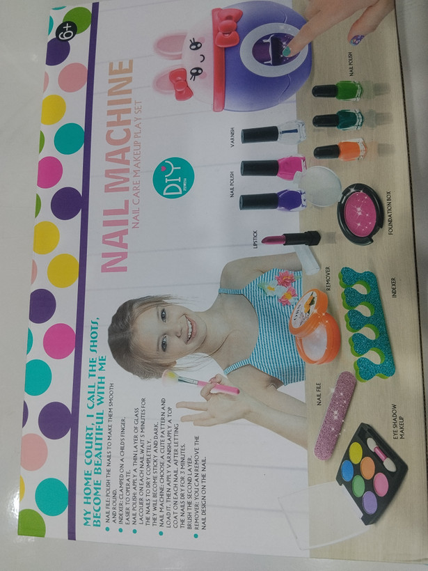 Nail Machine DIY Makeup Play Set | ماشین ناخن DIY برای بازی و مراقبت از ناخن کودکان