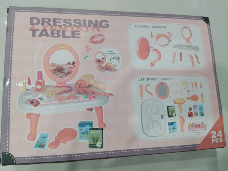 میز آرایشی ۲۴ تکه Dressing Table Exquisite مدل Beauty Makeup Table (مجموعه کامل لوازم آرایشی)