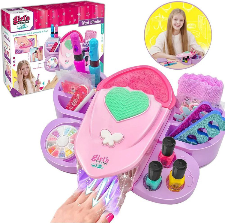 استودیو ناخن Nail Studio (مدل Girl’s Creator) – شامل سشوار ناخن، حوضچه ماساژ و سشوار UV