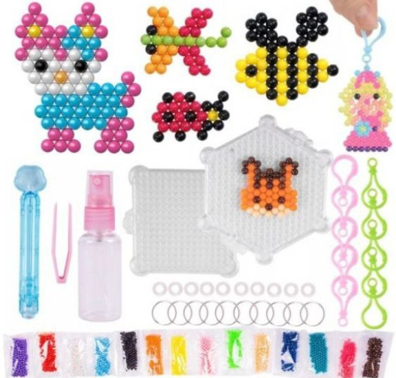 Magic Beads(چسبیدن مهره ها با آب) جعبه بزرگ جادویی با بیش از ۱۴۰۰ مهره