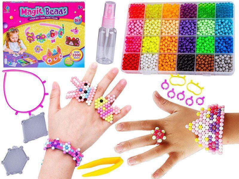 جعبه جادویی ست مهره آبچسب مجیک بیدز 3500 تکه Magic Beads