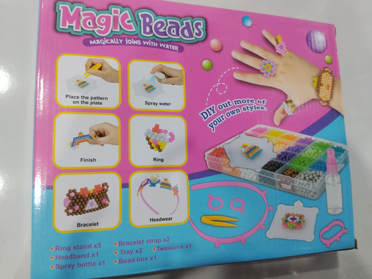 جعبه جادویی ست مهره آبچسب مجیک بیدز 3500 تکه Magic Beads